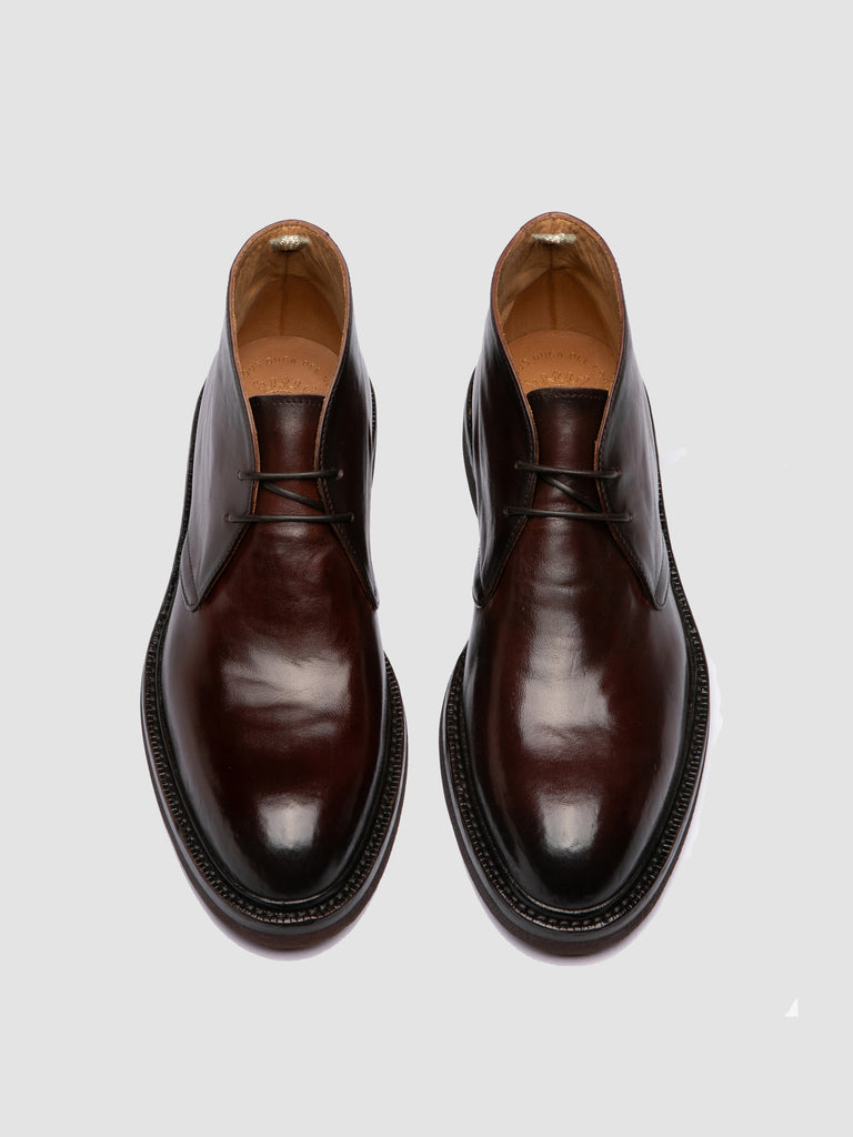 DUDE FLEXI 004 - Burgundy Leather Chukka Boots