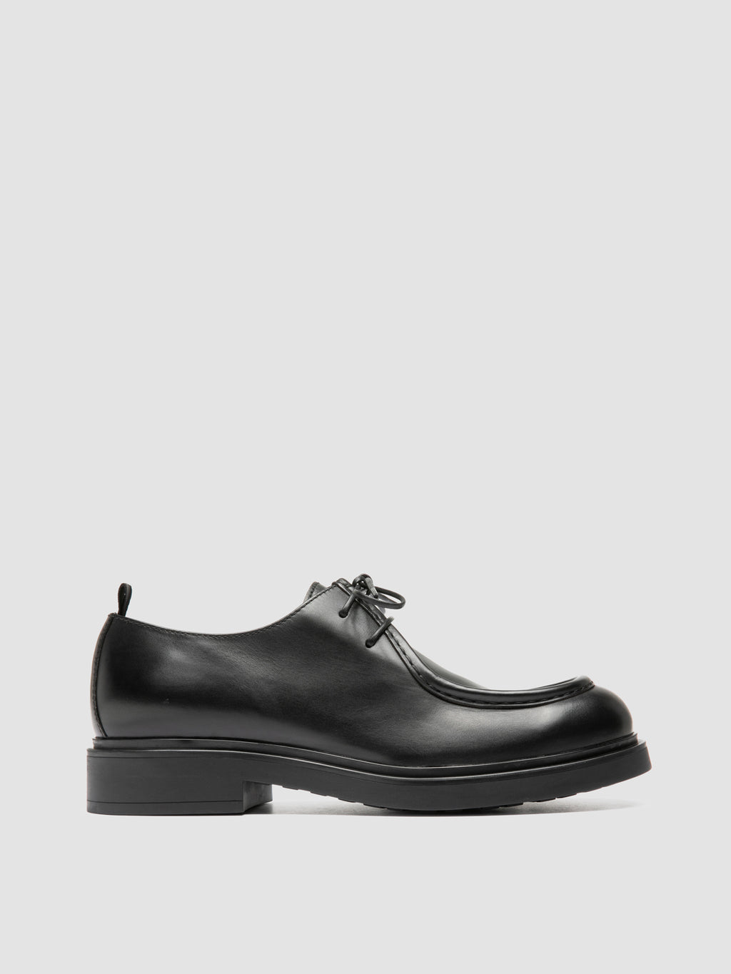 ENGINEER 002 - Black Leather Derby Shoes - image 1,side view
