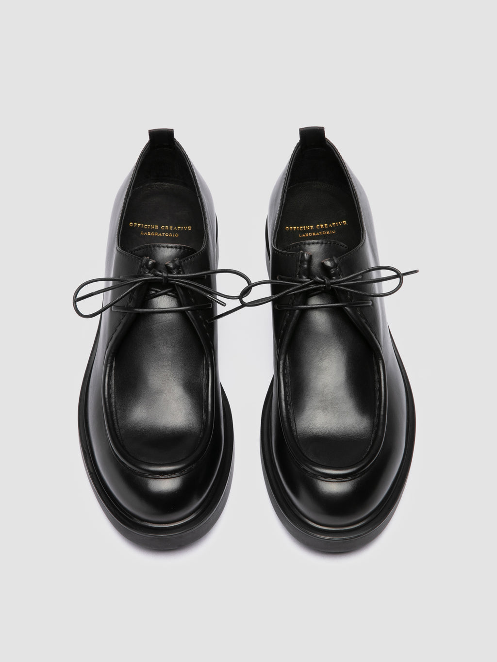 ENGINEER 002 - Black Leather Derby Shoes - image 2,side view