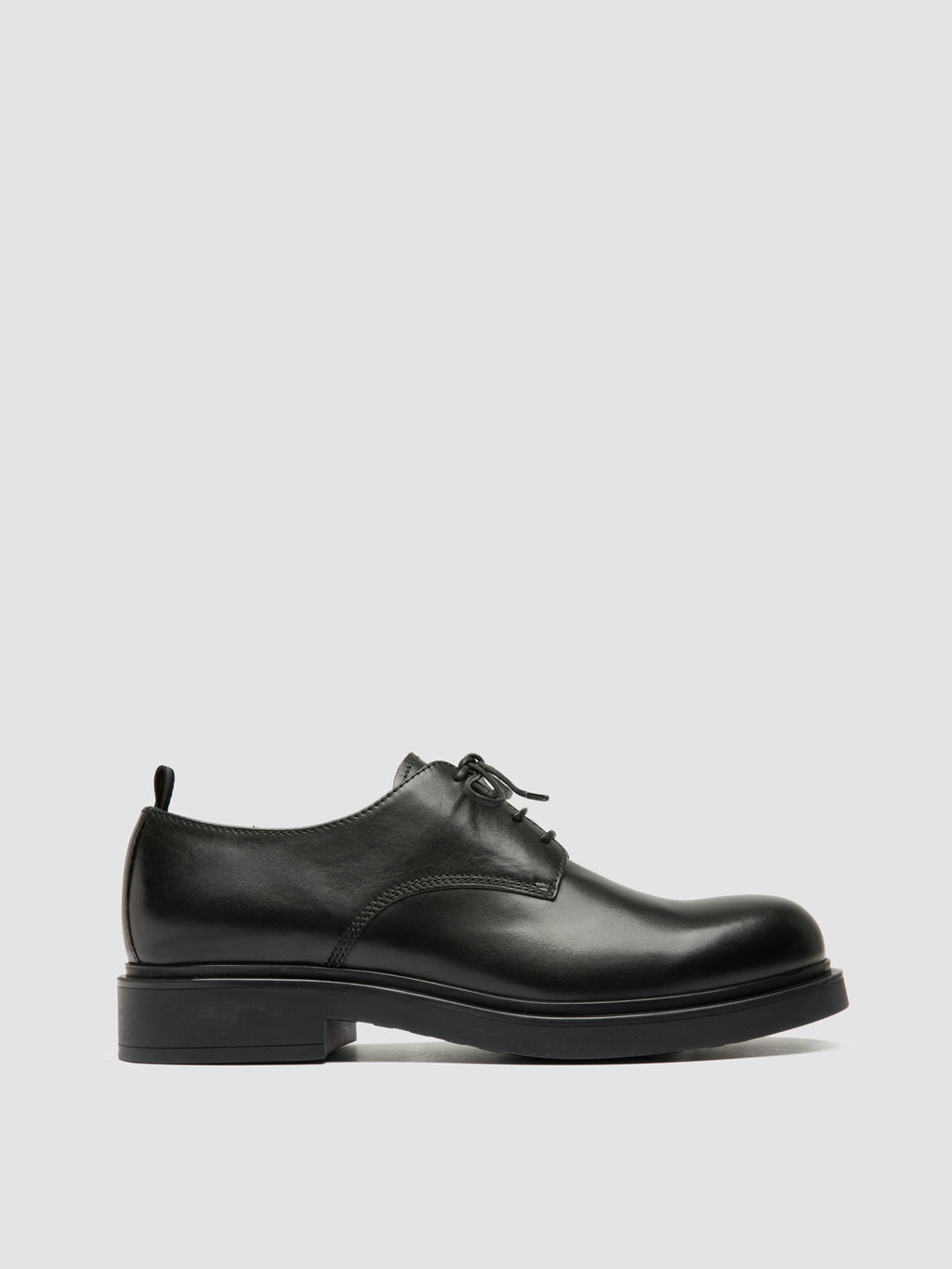 ENGINEER 004 - Black Leather Derby Shoes - image 1,side view