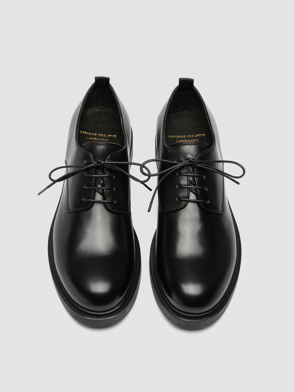 ENGINEER 004 - Black Leather Derby Shoes - image 2,side view
