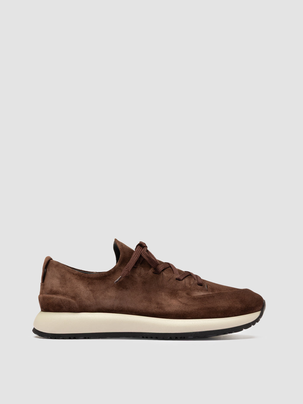 ENTIRE 001 - Brown Suede Sneakers - image 1,side view