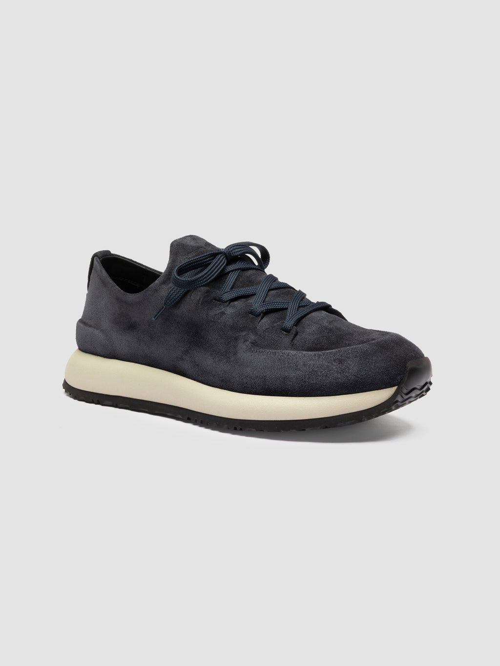 ENTIRE 001 - Navy Suede Sneakers - image 3,side view