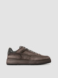 ERASER 001 - Grey Leather Low Top Sneakers - thumb image 1,side view