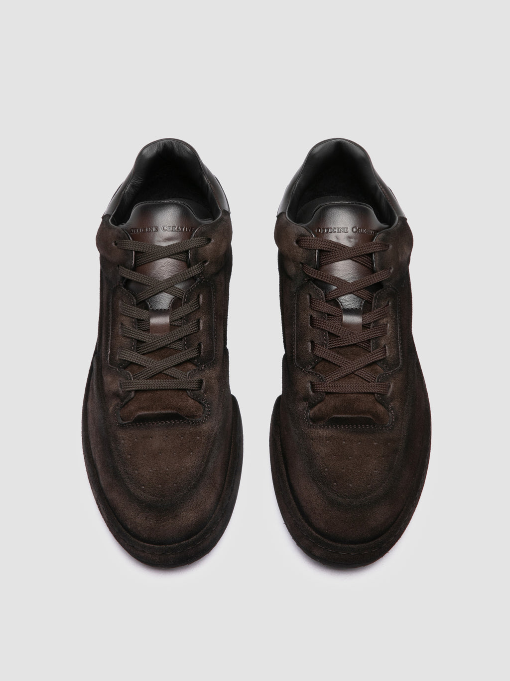 ERASER 001 - Braune Low-Top-Sneaker aus Leder - image 2,side view