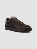 ERASER 001 - Braune Low-Top-Sneaker aus Leder - thumb image 3,side view
