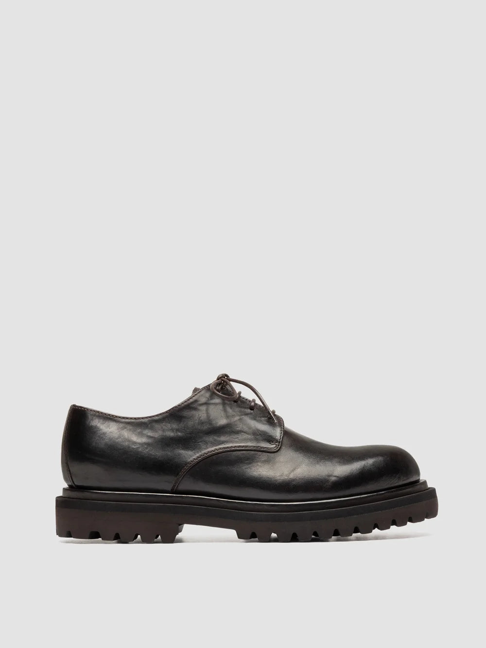 EVENTUAL DD 101 - Braune Derby-Schuhe aus Leder - image 1,side view