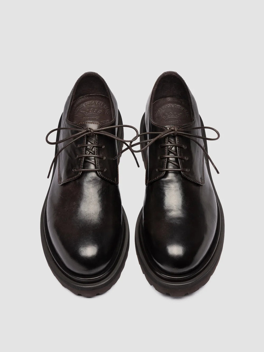 EVENTUAL DD 101 - Braune Derby-Schuhe aus Leder - image 2,side view