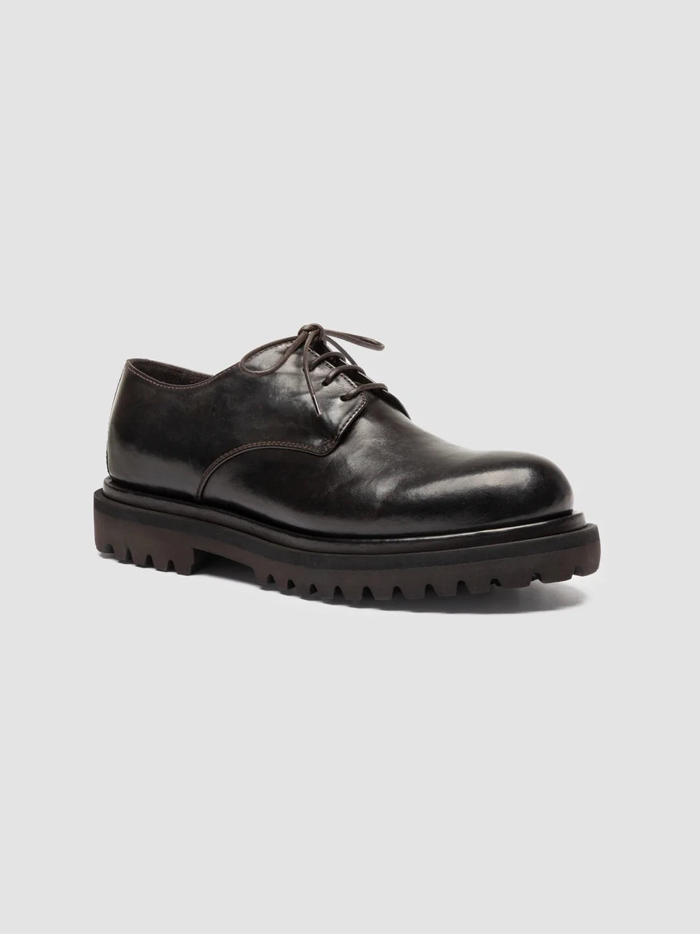 EVENTUAL DD 101 - Braune Derby-Schuhe aus Leder - image 3,side view