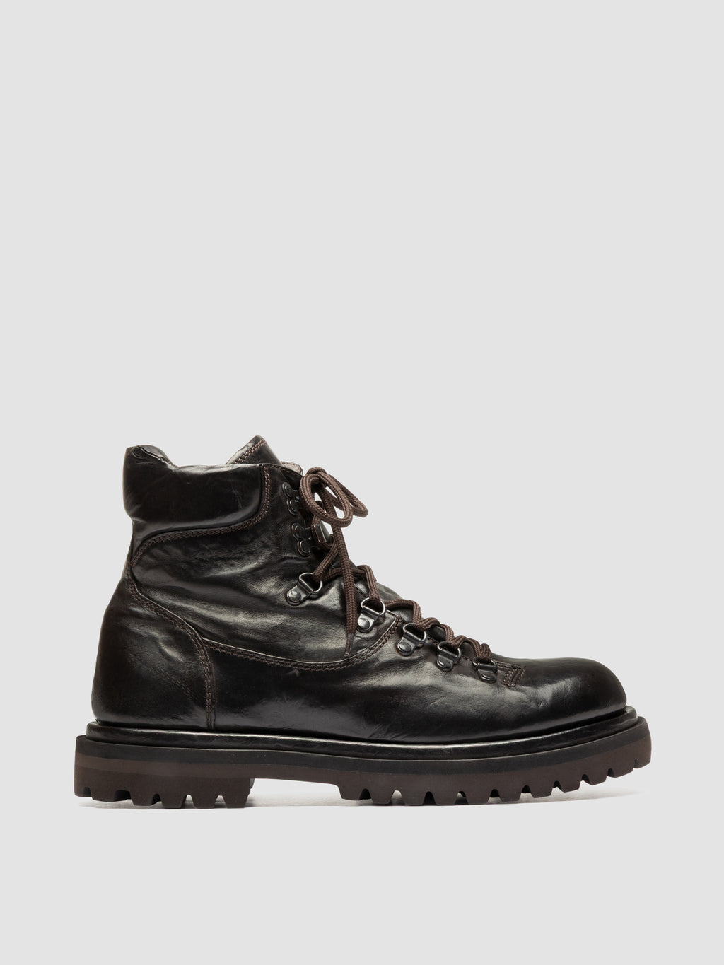 EVENTUAL DD 106 - Brown Leather Lace Up Boots - image 1,side view
