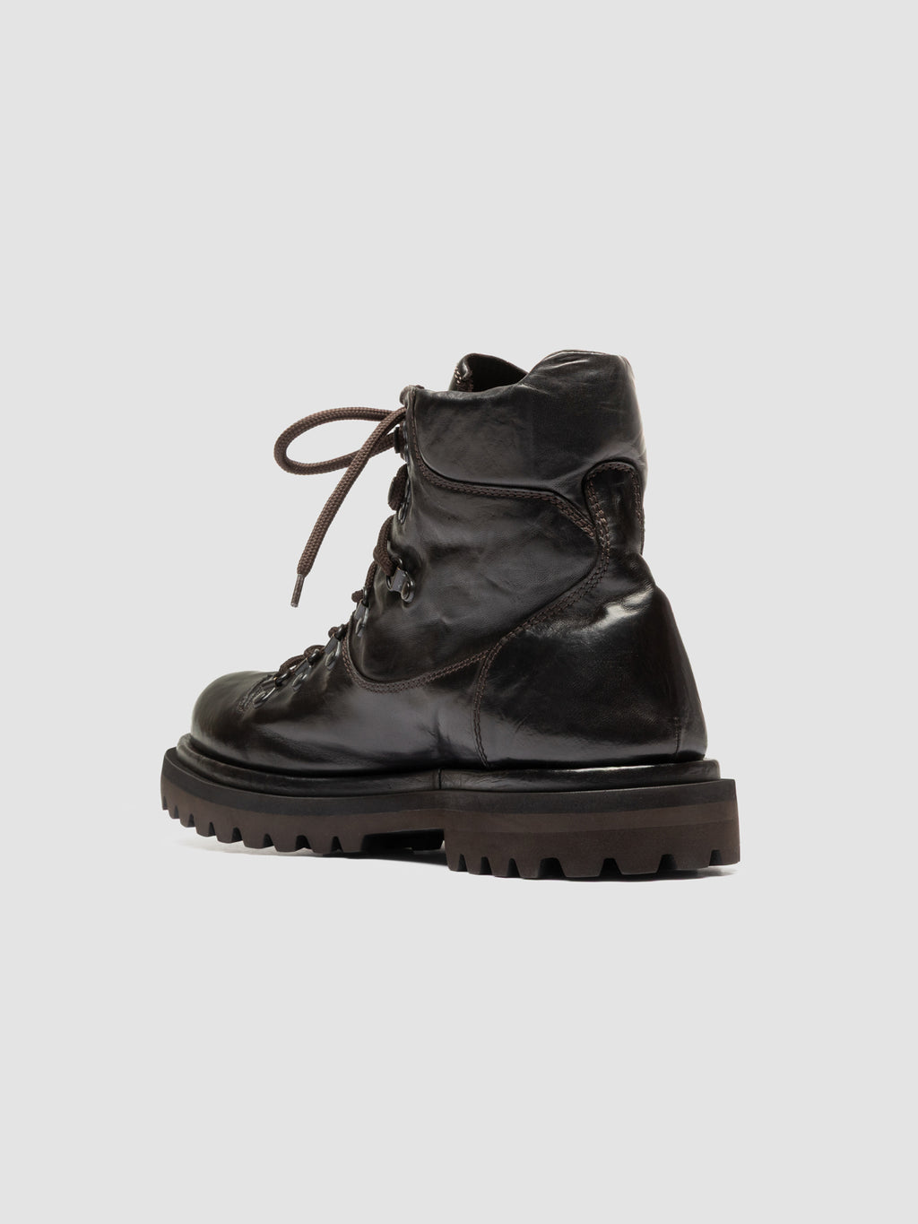 EVENTUAL DD 106 - Brown Leather Lace Up Boots - image 4,side view