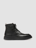 FRAME 004 - Black Leather Lace-up Boots - thumb image 1,side view