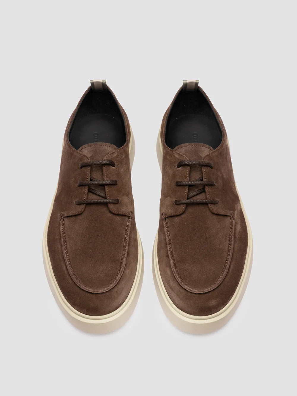 FRAME 019 - Braune Derby-Schuhe aus Wildleder - image 2,side view