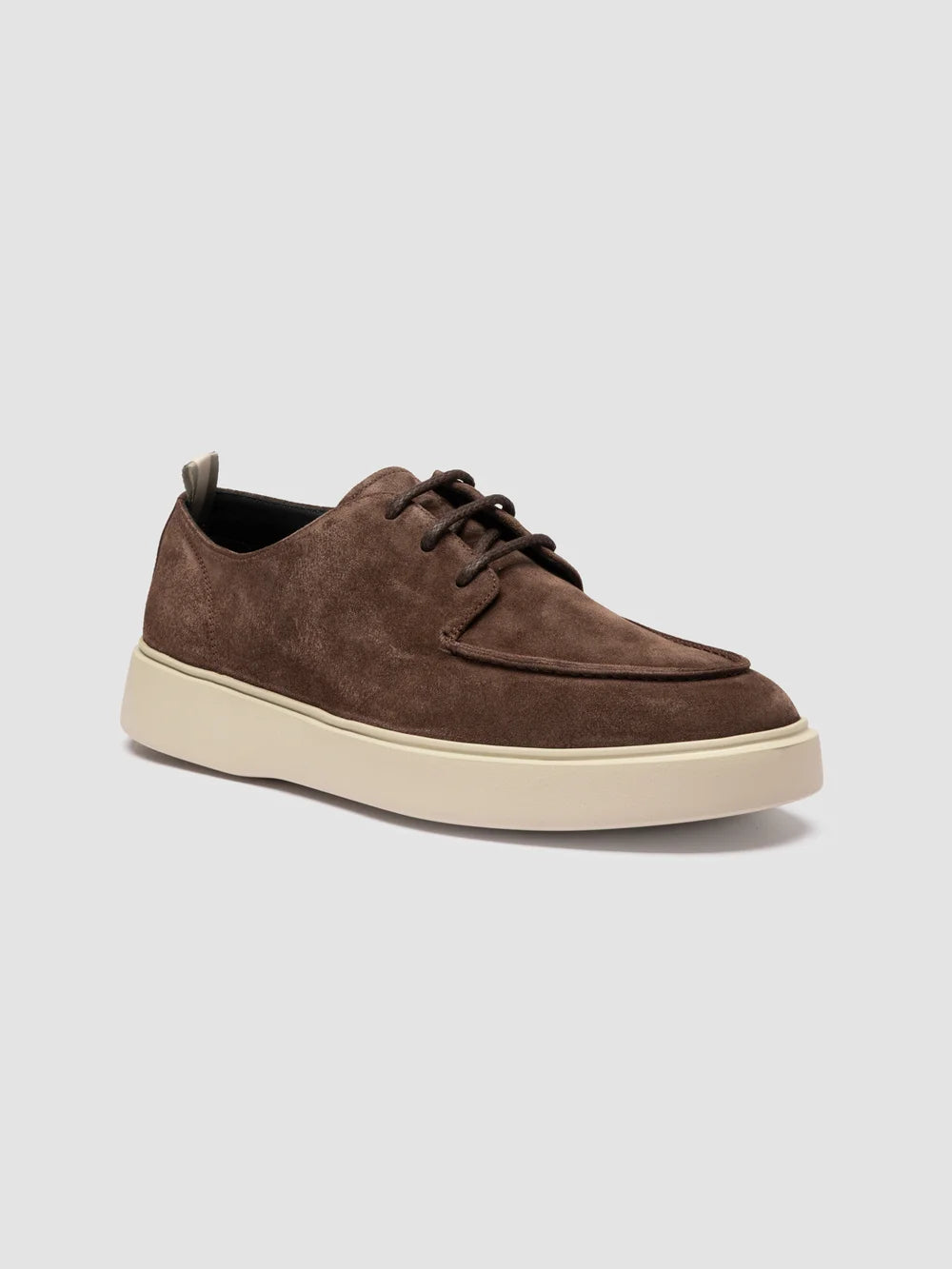 FRAME 019 - Braune Derby-Schuhe aus Wildleder - image 3,side view