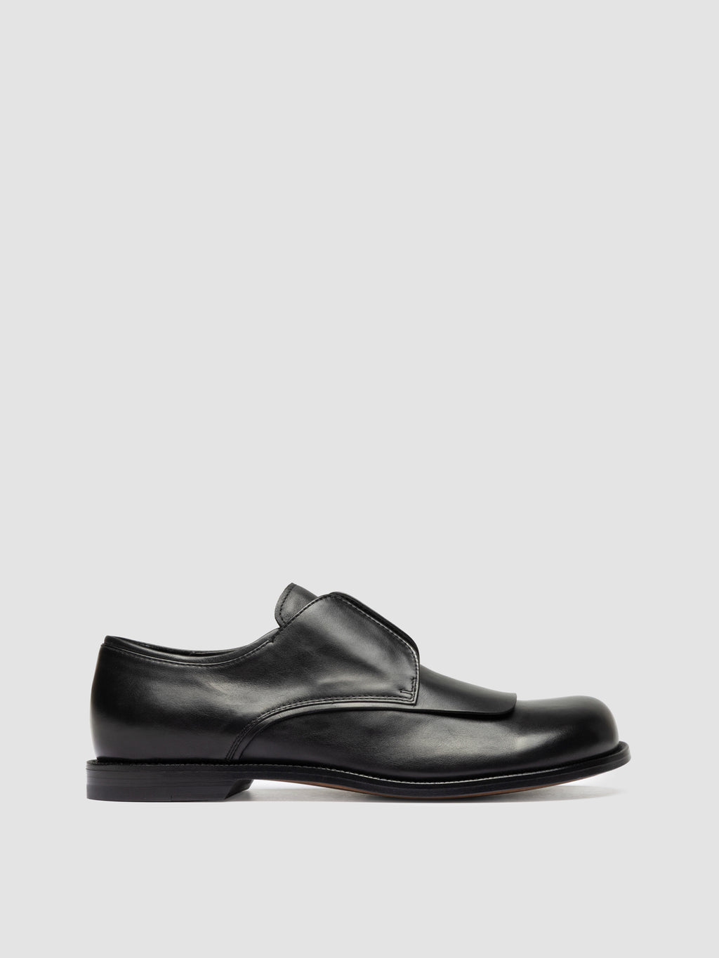 GEMSTONE 002 - Schwarze Derbyschuhe aus Leder - image 1,side view