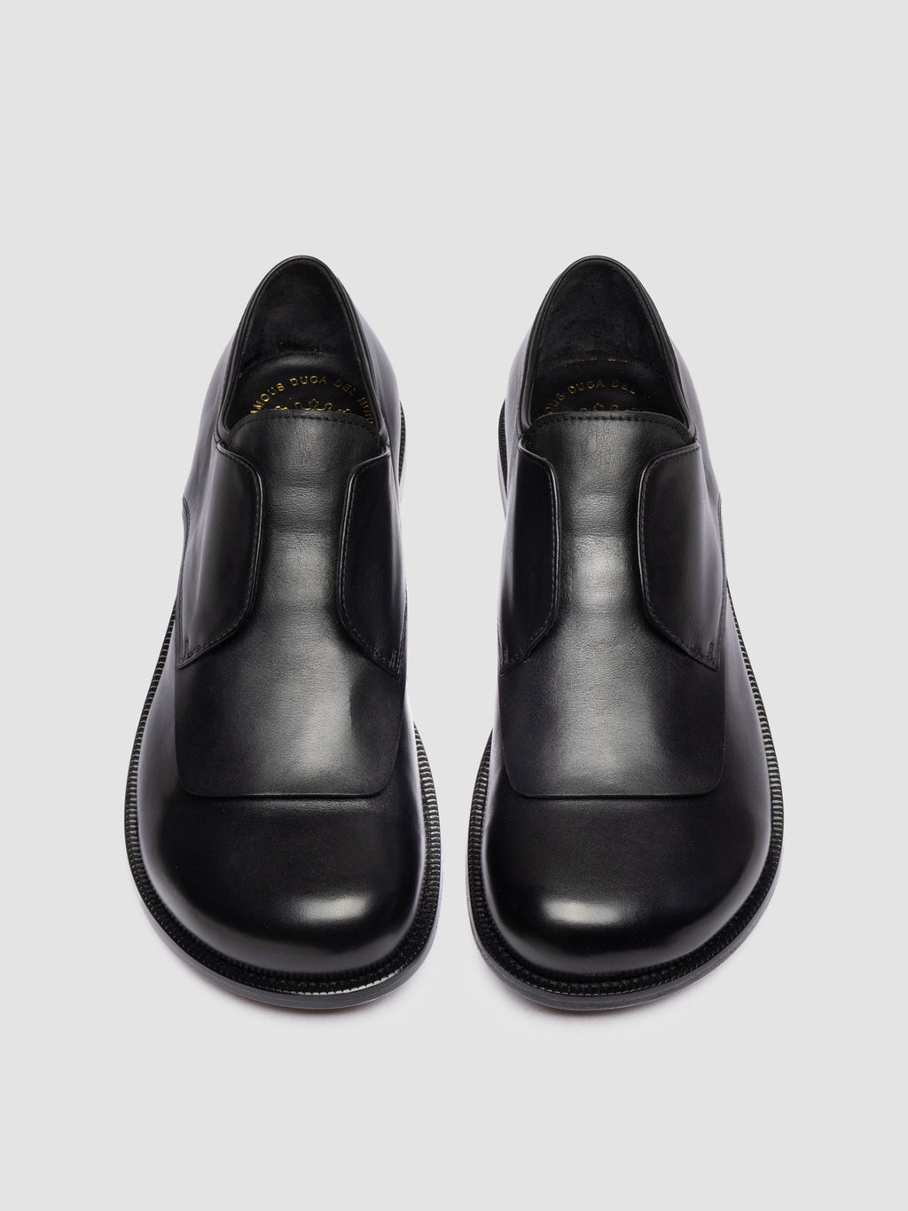 GEMSTONE 002 - Schwarze Derbyschuhe aus Leder - image 2,side view