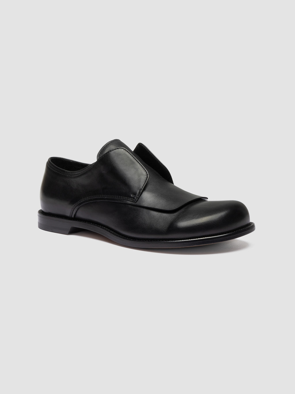GEMSTONE 002 - Schwarze Derbyschuhe aus Leder - image 3,side view