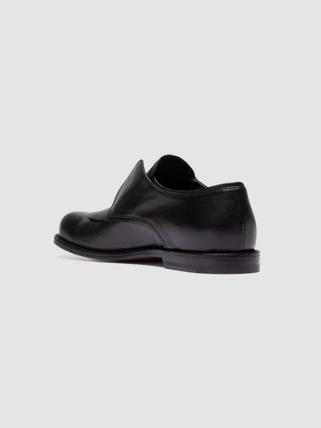 GEMSTONE 002 - Schwarze Derbyschuhe aus Leder - image 4,side view