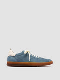 GINNASIO 001 - Blue Leather and Suede Sneakers - thumb image 1,side view