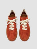 GINNASIO 001 - Red Leather and Suede Sneakers - thumb image 2,side view