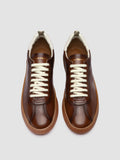 GINNASIO 003 - Braune Low-Top-Sneaker aus Leder - thumb image 2,side view