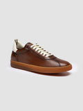 GINNASIO 003 - Braune Low-Top-Sneaker aus Leder - thumb image 3,side view