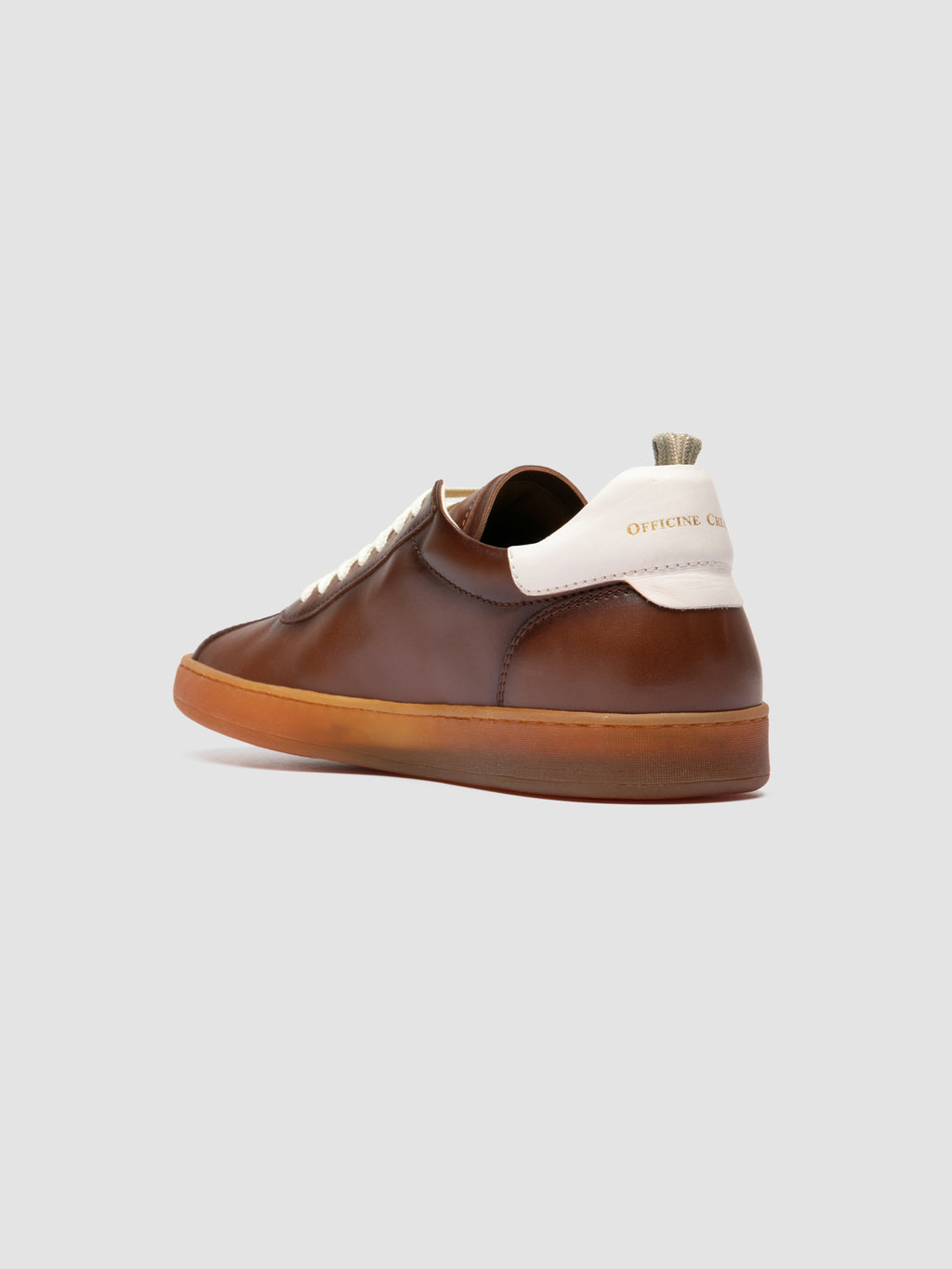 GINNASIO 003 - Braune Low-Top-Sneaker aus Leder - image 4,side view