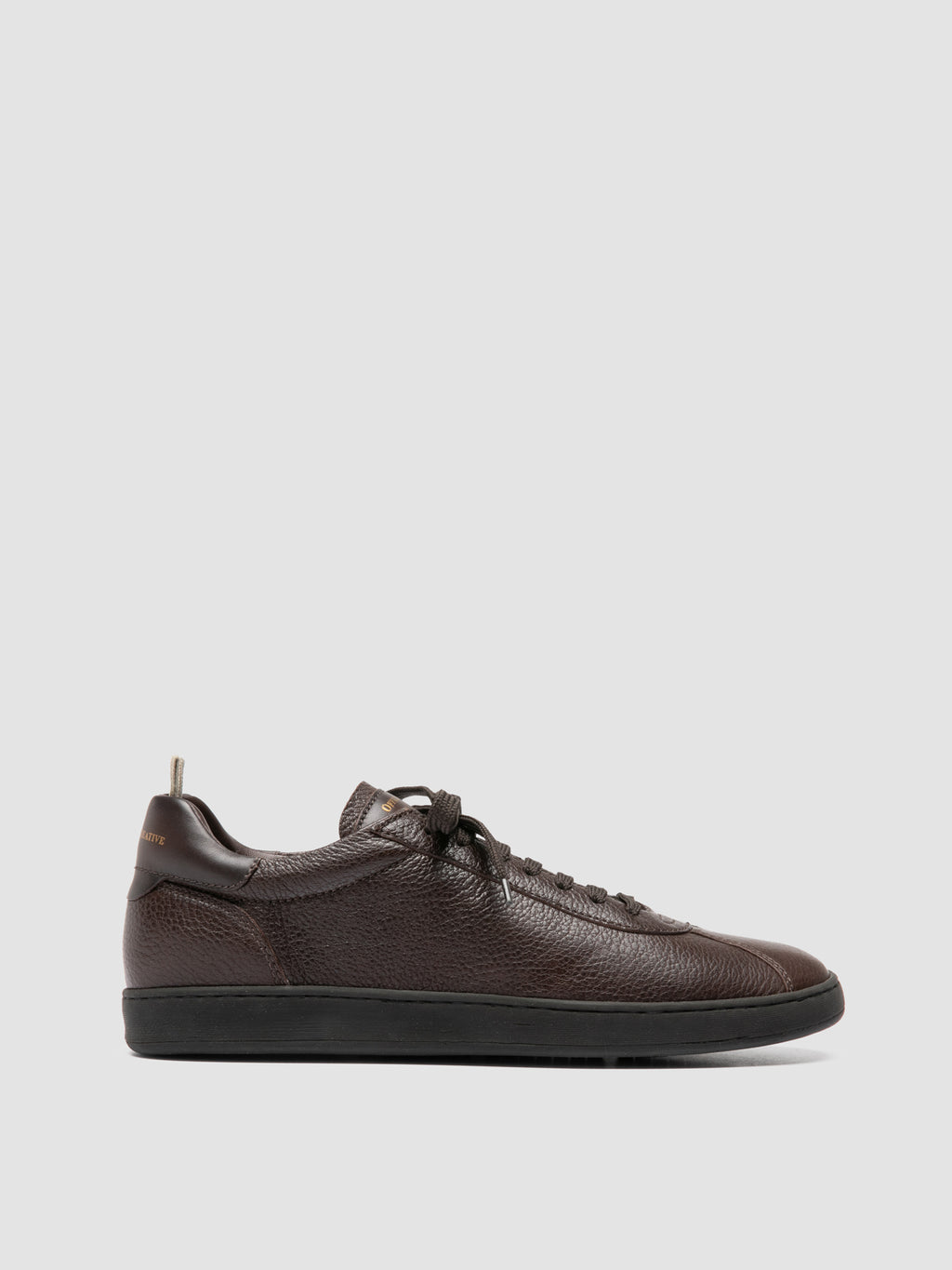 GINNASIO 003 - Brown Leather Low Top Sneakers - image 1,side view