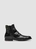 GRAPHIS 002 - Black Leather Zipped Boots - thumb image 1,side view