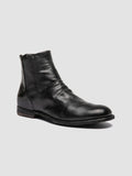 GRAPHIS 002 - Black Leather Zipped Boots - thumb image 3,side view