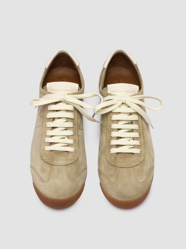 HAZEL 001 - Beige Suede Low-Top Sneakers