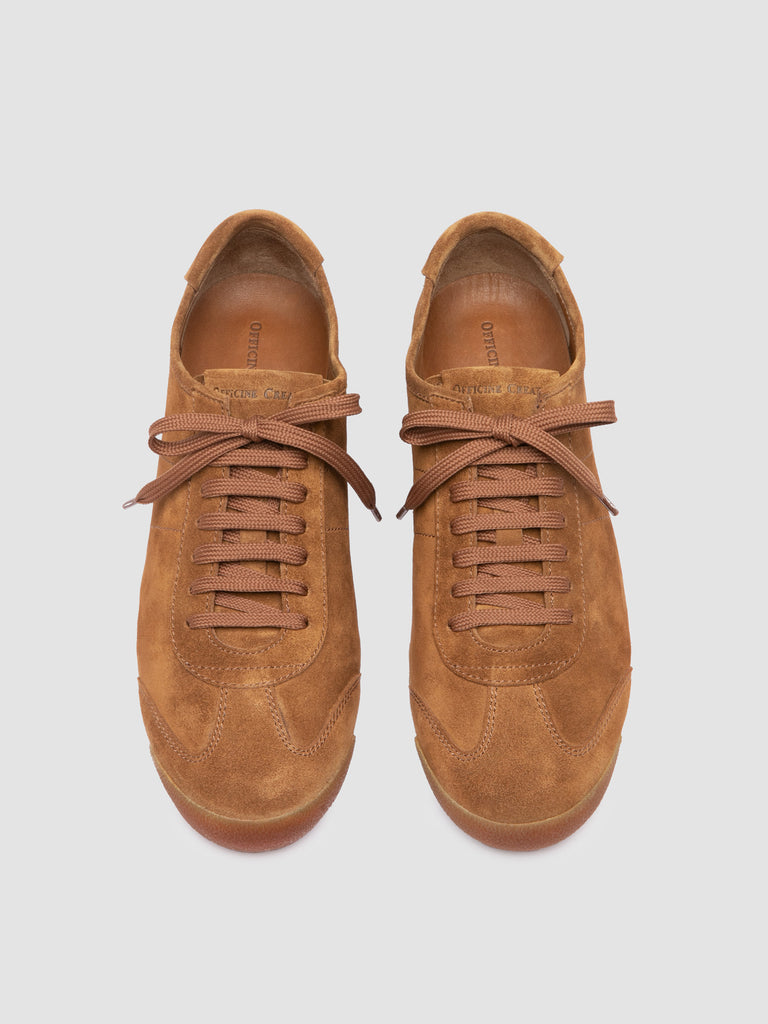 HAZEL 001 - Brown Suede Low-Top Sneakers