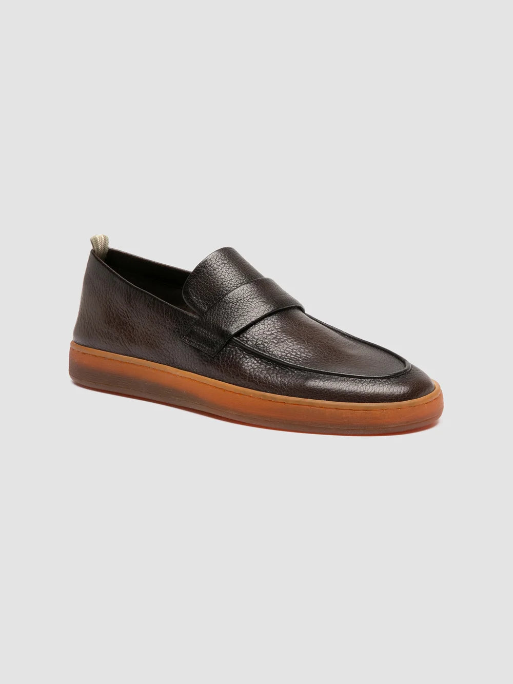 HERBIE 001 - Braune Slipper aus Leder - image 3,side view