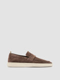 HERBIE 001 - Taupe Suede Penny Loafers - thumb image 1,side view