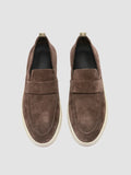 HERBIE 001 - Taupe Suede Penny Loafers - thumb image 2,side view