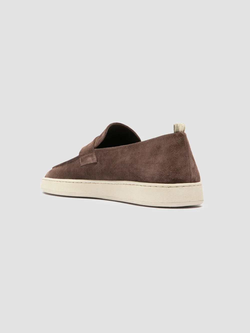HERBIE 001 - Taupe Suede Penny Loafers - image 4,side view