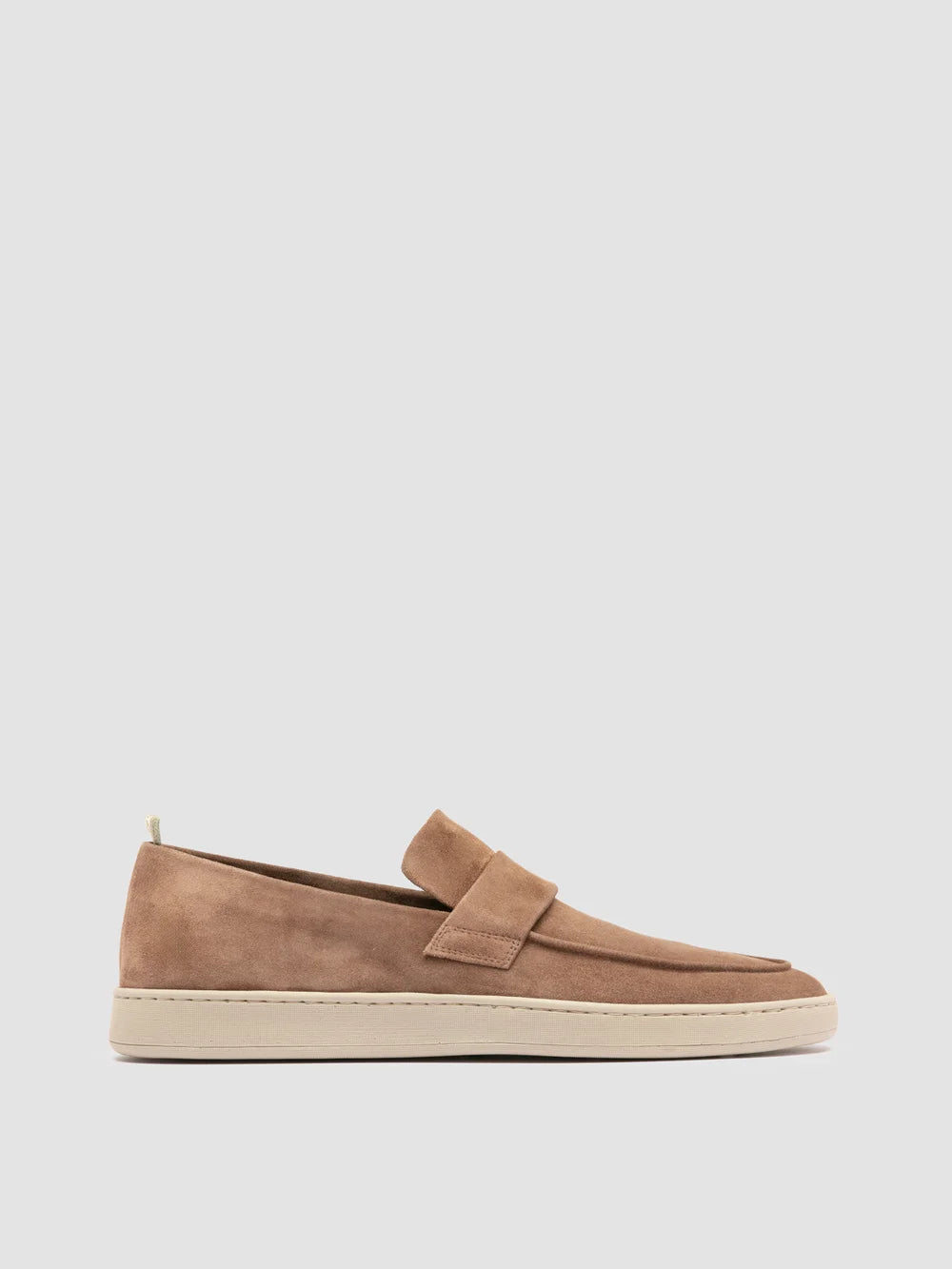 HERBIE 001 - Brown Suede Penny Loafers - image 1,side view