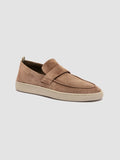 HERBIE 001 - Brown Suede Penny Loafers - thumb image 3,side view