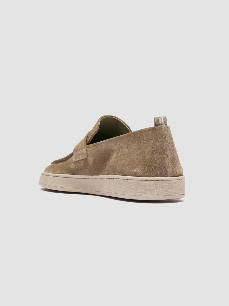 Mens Taupe Suede Penny Loafers: HERBIE 001 Officine Creative - 4