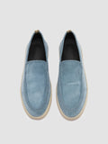 HERBIE 011 - Blaue Slipper aus Wildleder - thumb image 2,side view