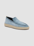 HERBIE 011 - Blaue Slipper aus Wildleder - thumb image 3,side view