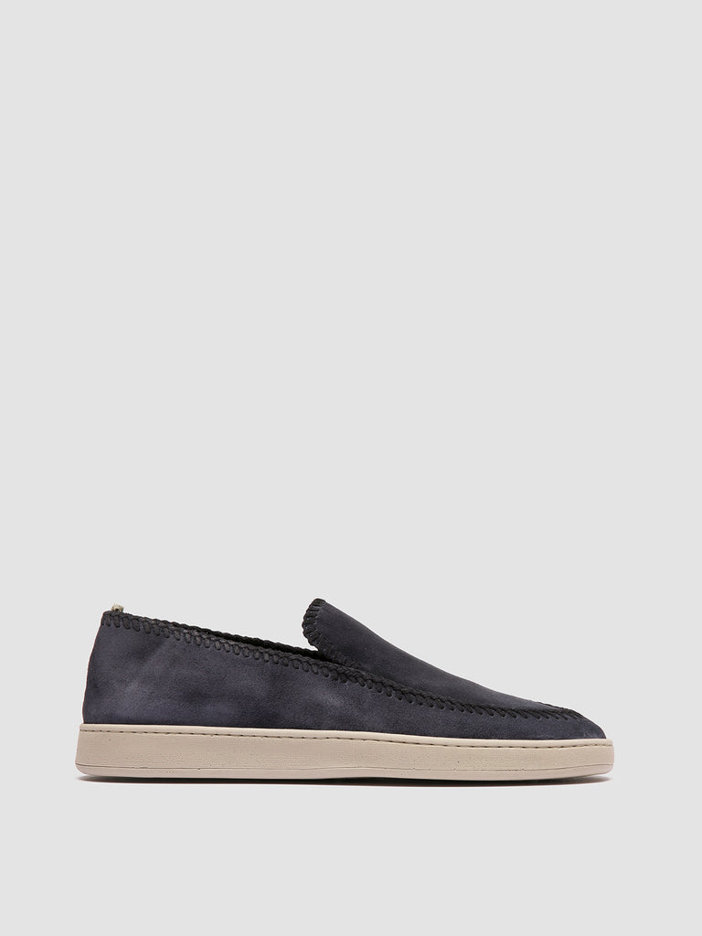 HERBIE 011 - Navy Suede Penny Loafers