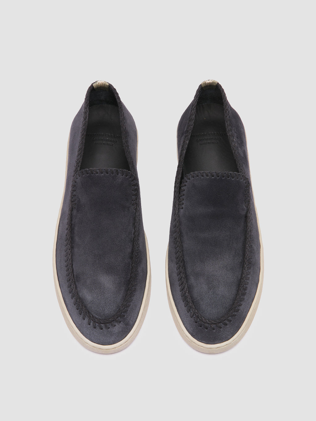 HERBIE 011 - blaue Slipper aus Wildleder - image 2,side view