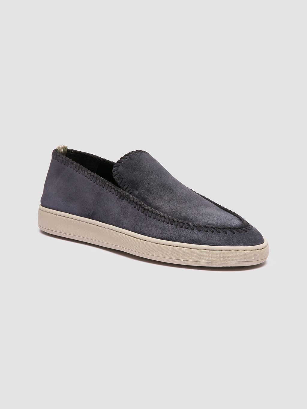 HERBIE 011 - blaue Slipper aus Wildleder - image 3,side view