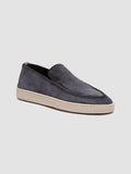 HERBIE 011 - blaue Slipper aus Wildleder - thumb image 3,side view