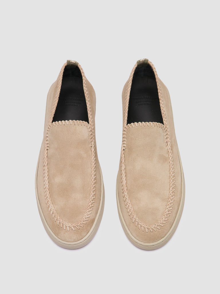 HERBIE 011 - Beige Suede Penny Loafers-hover