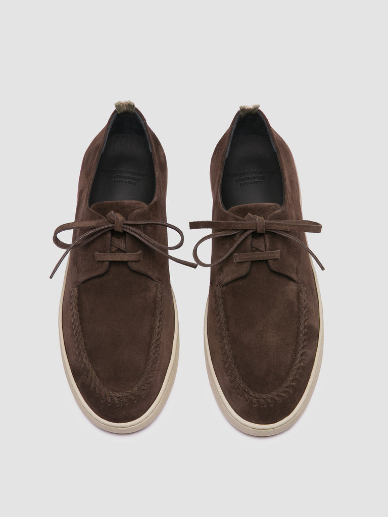 HERBIE 012 - Brown Suede Derby Shoes-hover