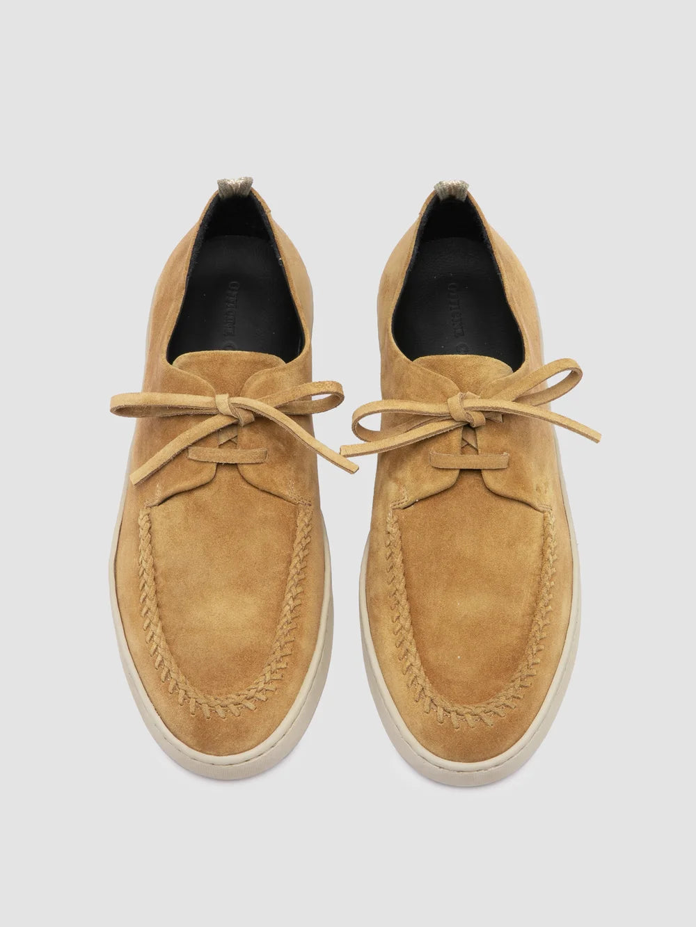 HERBIE 012 - Camel Suede Derby Shoes - image 2,side view