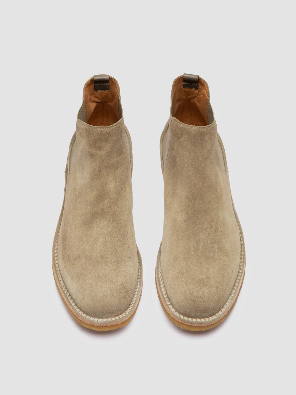 HISTORY 004 - Braungraue Chelsea-Stiefel aus Wildleder - image 2,side view