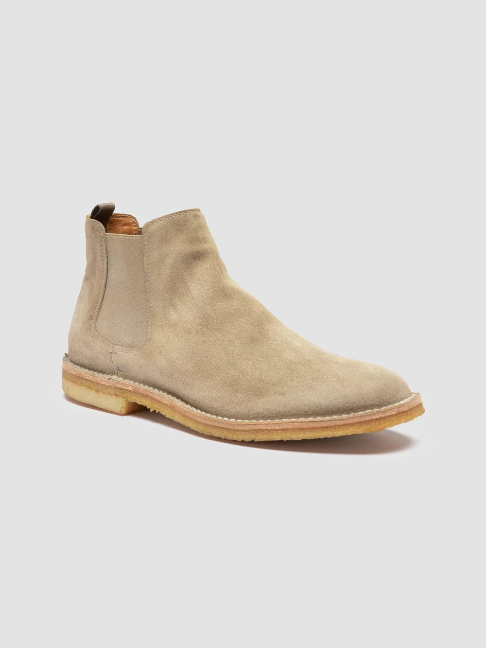 HISTORY 004 - Braungraue Chelsea-Stiefel aus Wildleder - image 3,side view